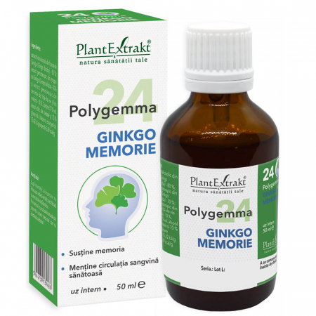 Vreau să țin minte! - Polygemma 24 GINKGO MEMORIE, 50 ml