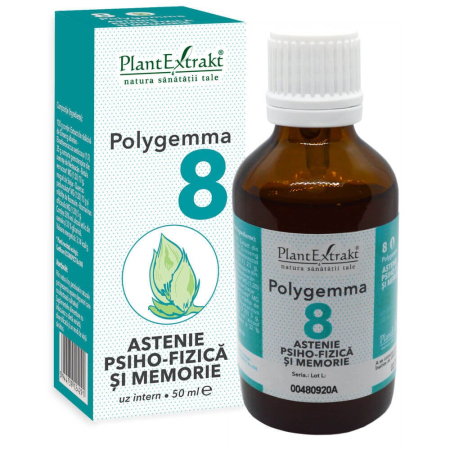 Circulatie cerebrala si memorie - Polygemma 8 Astenie Psiho-Fizica si Memorie, 50 ml Plant Extract