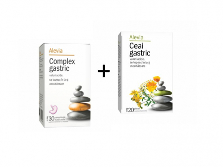 Oferte și reduceri - Complex gastric, 30 comprimate masticabile + Ceai gastric, 20 plicuri