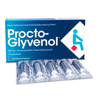 Afectiuni Circulatorii - Procto-Glyvenol X 10 Supozitoare