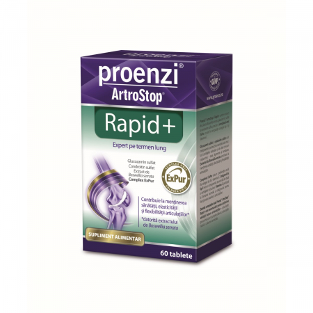 Au, scârțaie și doare-mobilitate scăzută + dureri osoase și articulare - W-Proenzi ArtroStop Rapid+ X 60 Tablete