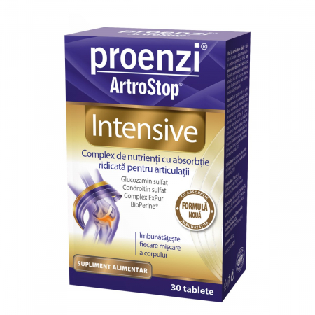 Au, scârțaie și doare-mobilitate scăzută + dureri osoase și articulare - W-Proenzi ArtroStop Intensive X 30 Tablete