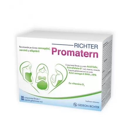 Aștept un bebeluș! - Promatern, 28 comprimate filmate+28 capsule gelatinoase moi