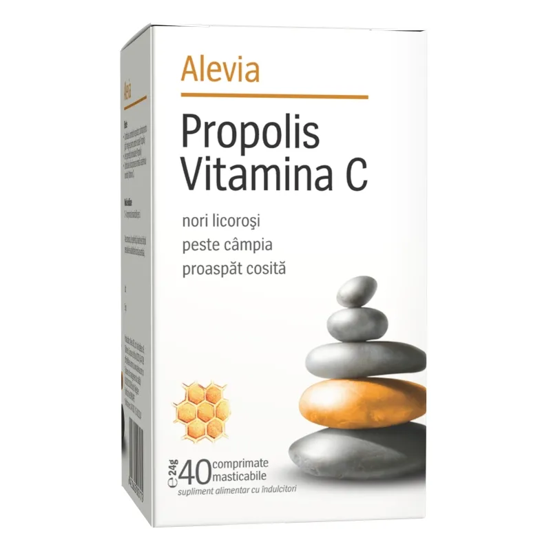 Produse Apicole - Propolis Vitamina C 40 comprimate masticabile Alevia