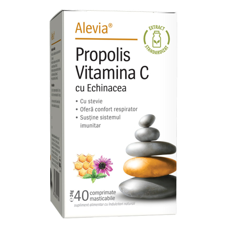 PRODUSE - Propolis Vitamina C cu Echinacea si Stevie 40 comprimate masticabile