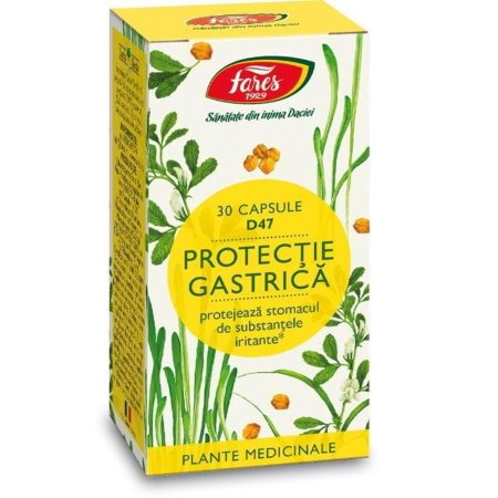 Protectie si Detoxifiere Hepatica - Protectie Gastrica D47 X 30Cps - Fares