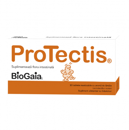 Altele - ProTectis probiotice, 10 tablete masticabile cu aroma de lamaie