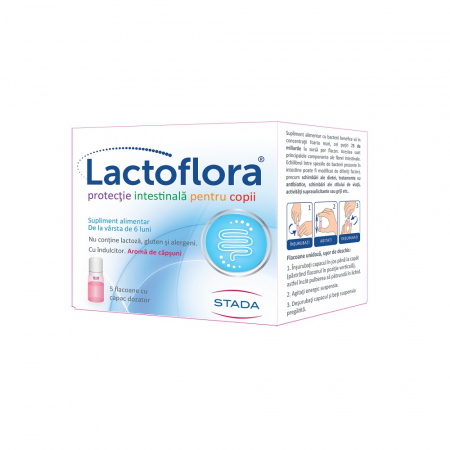 PRODUSE - Lactoflora Protectie Intestinala Copii X 5 Flacoane