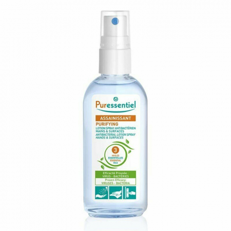 PRODUSE - Puressentiel Purifying Spray antibacterian pentru maini, 80 ml