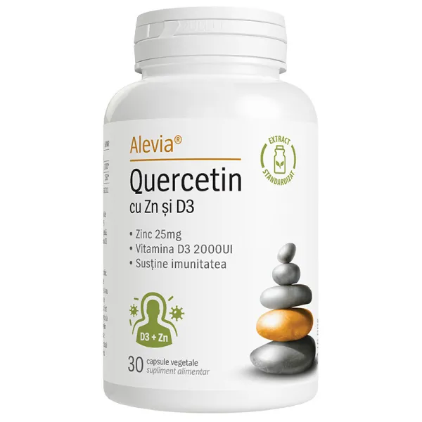 Antioxidanti - Quercetin Cu Zn Si D3 30 capsule Alevia