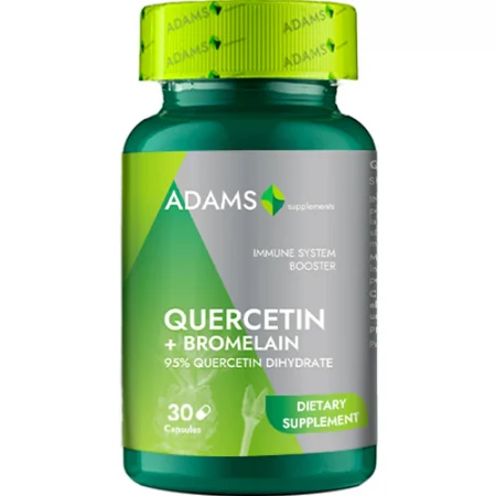 Antioxidanti - Quercetină 500 mg cu Bromelaină, 30 capsule Adams Vision