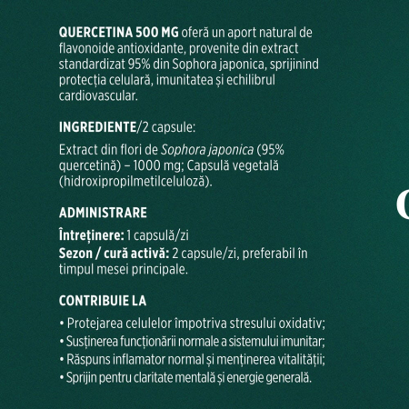 Quercetină 500mg - 60 capsule [6]