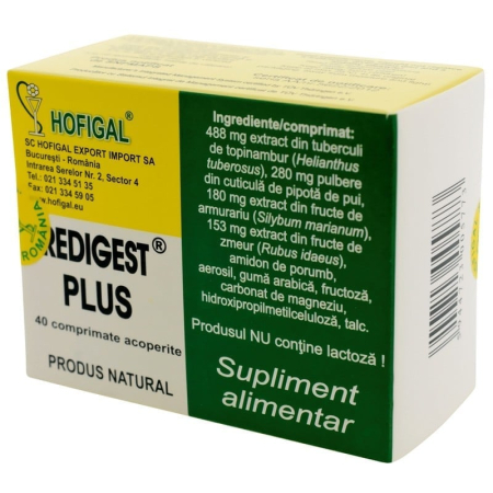 Enzime digestive - Redigest Plus 40 comprimate Hofigal