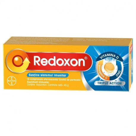 Imunitate adulti - Redoxon Triple Action 10 comprimate efervescente