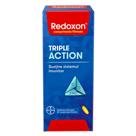 Biliar si Hepatic - Redoxon Triple Action, 30 comprimate filmate