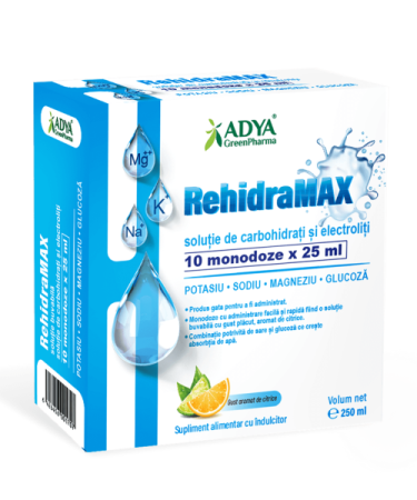 Sistemul Respirator - RehidraMax Solutie Buvabila 25 ml x 10 doze Adya