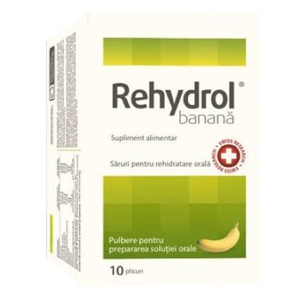 Vitamine Si Suplimente - Rehydrol Banana Săruri pentru rehidratare orală, 10 plicuri