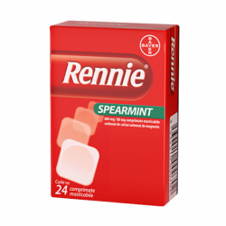 Afectiuni Digestive - Rennie Spearmint, 24 Comprimate Masticabile