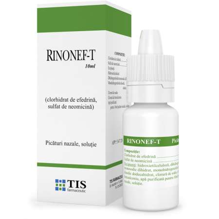 Sistemul Respirator - Rinonef T Picaturi Nazale, Solutie X 10Ml