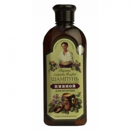 Îngrijire personală, produse cosmetice - Bunica Agafia Sampon cu extract de bere impotriva caderii parului, 350 ml