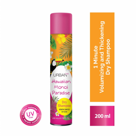 Ingrijire Personala - Șampon uscat invizibil cu filtru UV, fără urme albe, Hawaiian Monoi Paradise, 200 ml