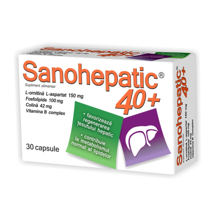 Sanohepatic 40+ 40 capsule Zdrovit, natur produkt polonia