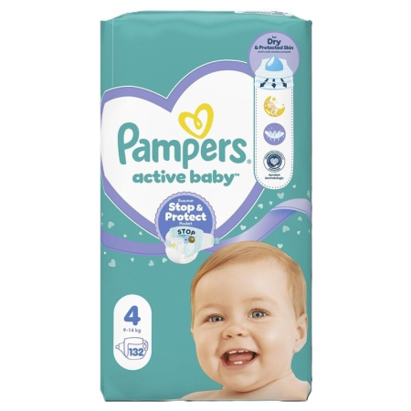Ingrijire Copii - Scutece Pampers Nr.4 Active Baby 9-14Kg X 25Buc