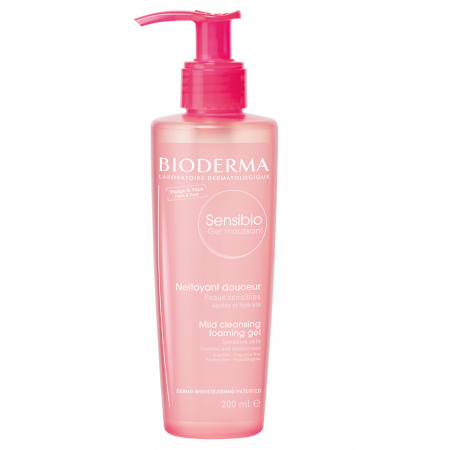 Dermato-cosmetice - Bioderma Gel spumant calmant și hidratant Sensibio, 200 ml