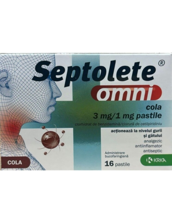 Ameliorare simptome raceala si gripa - Septolete Omni Cola x 16pastile