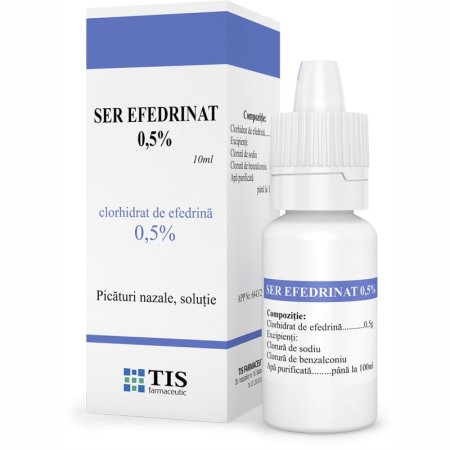 Solutii nazale - Ser Efedrinat 0.5% Soluție 10 ml, Tis Farmaceutic