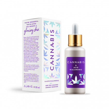 Ingrijire personala, produse cosmetice - Cannabis & Acid hialuronic Energy Booster Ser ten luminos, 30 ml