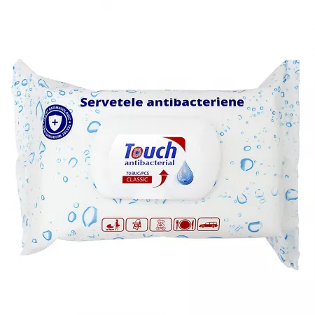 Ingrijire unghii - Servetele Umede Antibacteriene Classic Touch X 70 Bucati