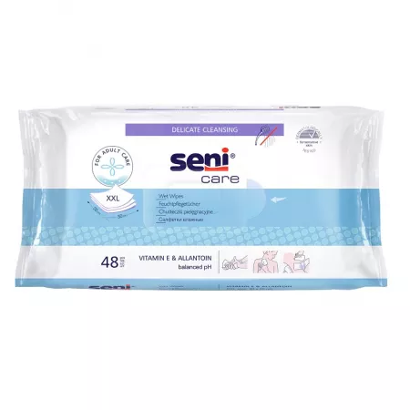Servetele si Igienizanti - Șervețele Umede Seni Care 48 bucăți