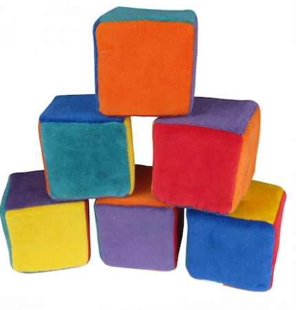 Accesorii - Set cuburi moi burete 3luni+ , 6 bucati