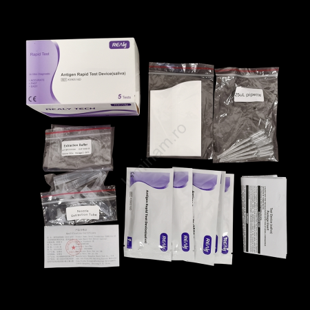 SET x 5 buc Kit Test Antigen Covid -19 rapid din saliva Realy Tech [2]