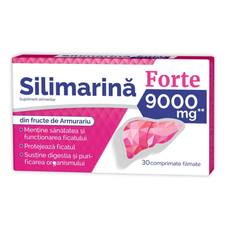 Protectie si Detoxifiere Hepatica - Silimarina Forte 9000 mg 30 comprimate Natur Produkt