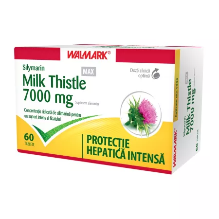 Biliar și hepatic - W-Silymarin Milk Thistle Max 7000Mg X 60 Comprimate