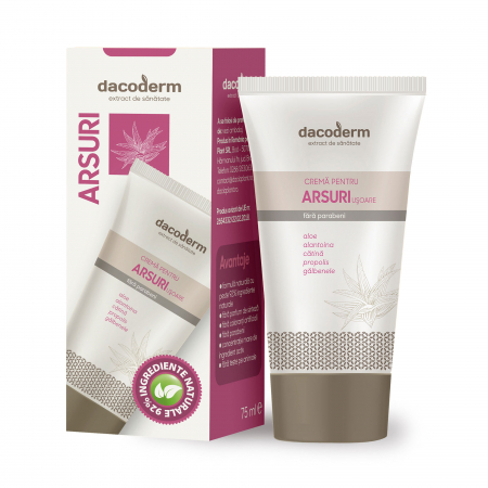 Produse autohtone - Dacoderm Cremă pentru arsuri ușoare, 75 ml