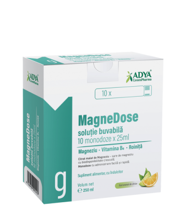 Multivitamine si minerale adulti - Soluție Buvabilă Magnedose 10 monodoze x 25 ml