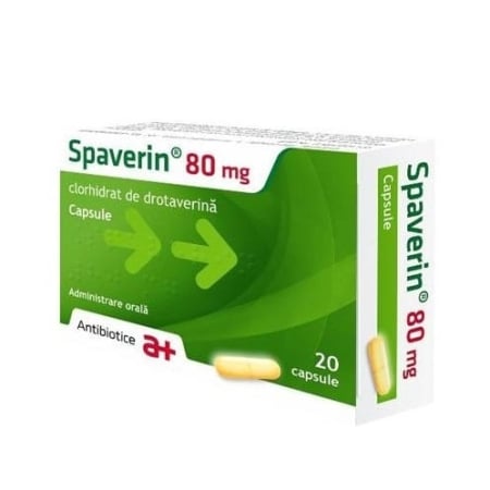 Afectiuni Digestive - Spaverin 80 Mg, 20 Capsule