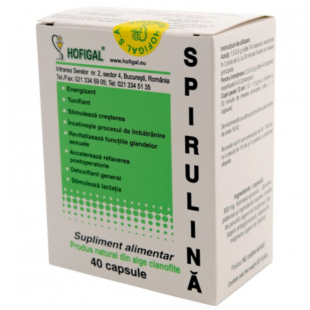 Oferte și reduceri - Spirulina 500 mg, 40 capsule