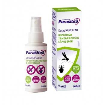 Vitamine Si Suplimente - Spray Repelent Împotriva Țânțarilor și a Căpușelor Santaderm Parasites 100 ml