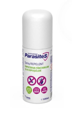 Repelenti insecte - Spray Repelent Împotriva Țânțarilor și a Căpușelor Santaderm Parasites 100 ml