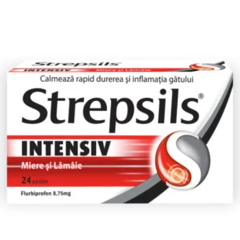  Durere in gat - Strepsils Intensive miere și lămâie x 24 bucăți