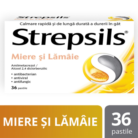 Vitamine Si Suplimente - Strepsils miere si lam x36past W66077004