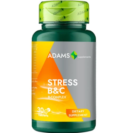 Circulatie periferica deficitara - Stress B&C 30 tablete Adams Supplements
