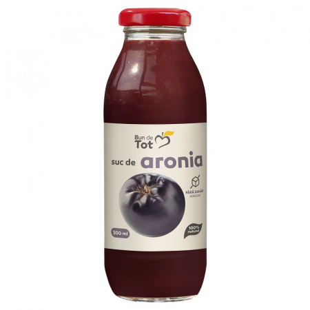 Produse autohtone - Suc de aronia cu gust bun de tot, 300 ml