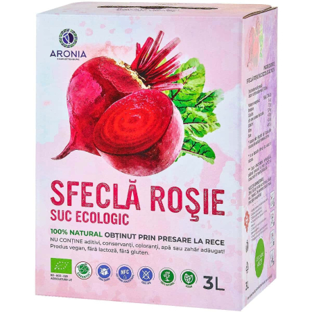 Sucuri si Siropuri Naturale - Suc de Sfeclă Roșie ECO 3L, ARONIA ORIGINAL