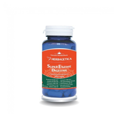 Super Enzime Digestive 30 capsule HERBAGETICA [1]
