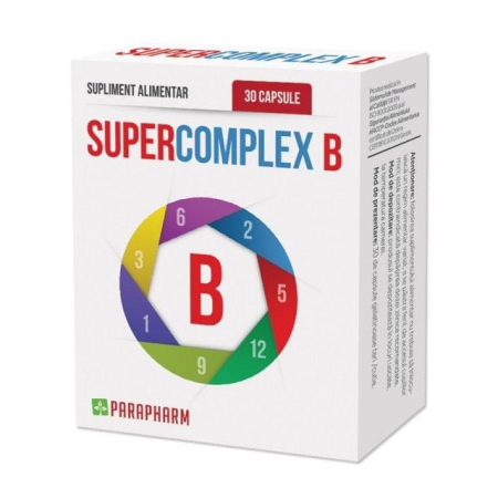 Multivitamine si minerale adulti - Supercomplex B X 30 capsule Parapharm